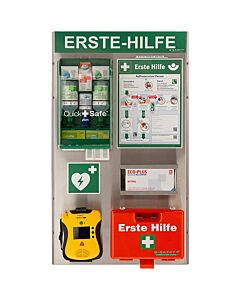 B-SAFETY Erste-Hilfe-Station PREMIUM PLUS - inklusive Defibrillator